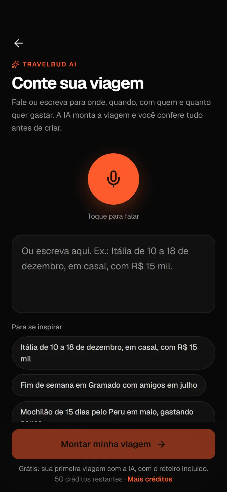 Conte sua viagem: o microfone e exemplos de pedido